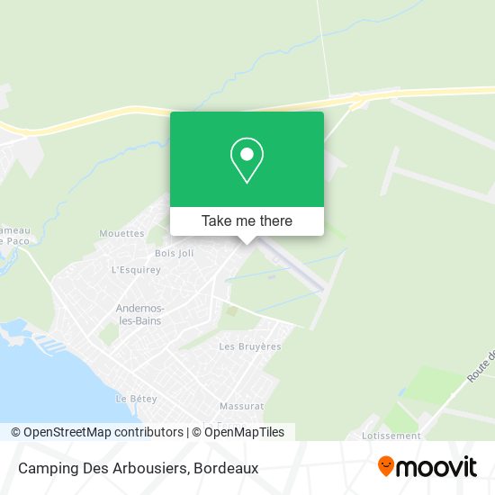 Camping Des Arbousiers map