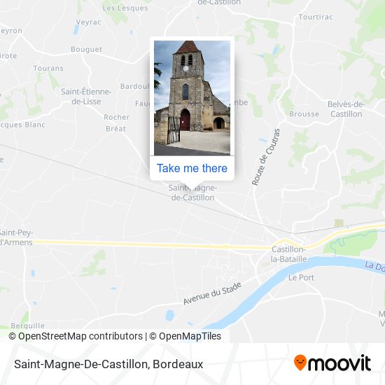 Mapa Saint-Magne-De-Castillon