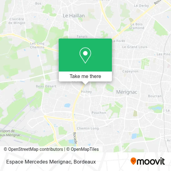 Espace Mercedes Merignac map