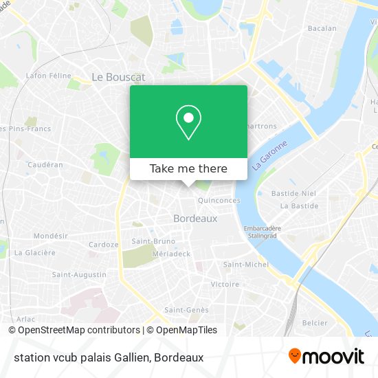station vcub palais Gallien map