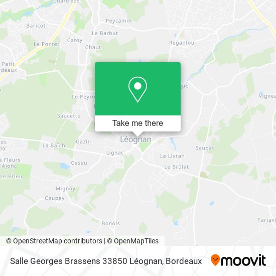 Salle Georges Brassens 33850 Léognan map