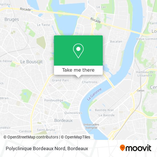 Polyclinique Bordeaux Nord map