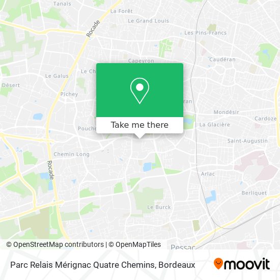 Parc Relais Mérignac Quatre Chemins map