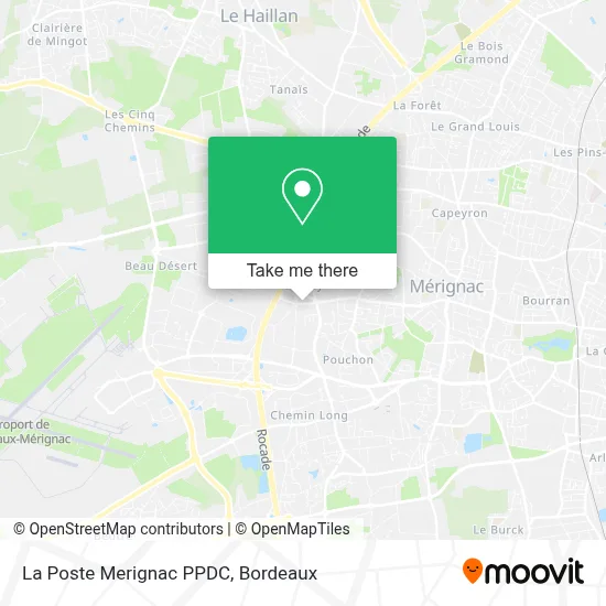 La Poste Merignac PPDC map