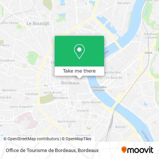 Mapa Office de Tourisme de Bordeaux