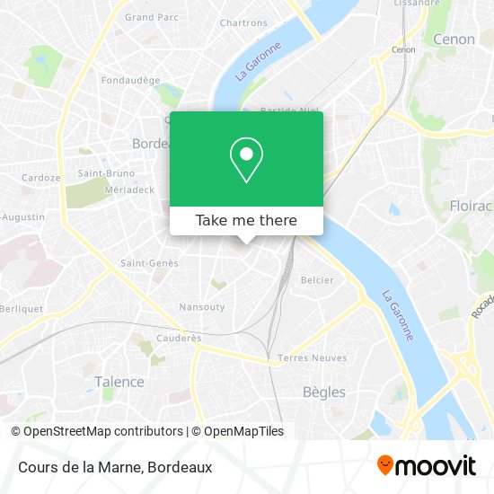 Mapa Cours de la Marne