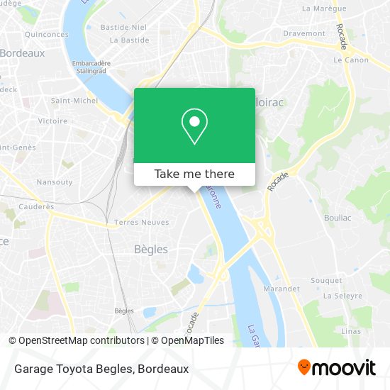 Mapa Garage Toyota Begles