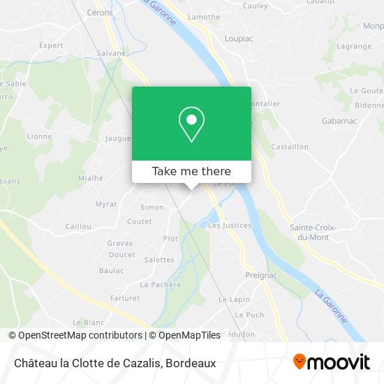 Château la Clotte de Cazalis map