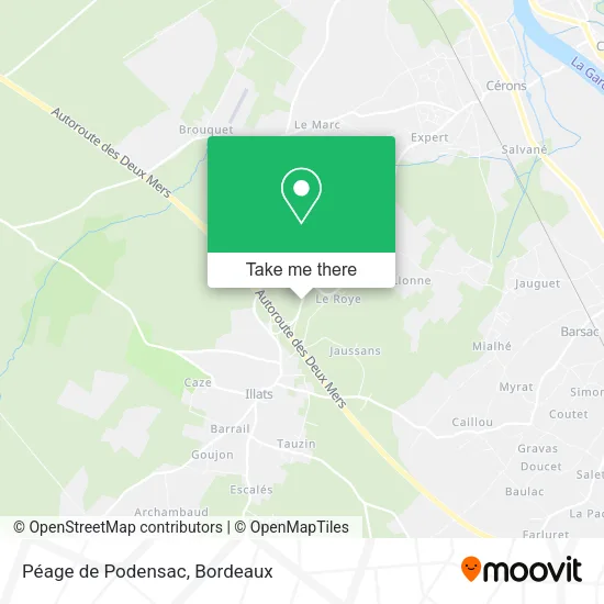 Péage de Podensac map