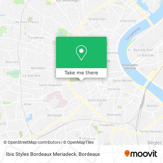 Ibis Styles Bordeaux Meriadeck map