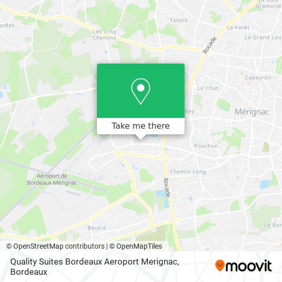 Quality Suites Bordeaux Aeroport Merignac map