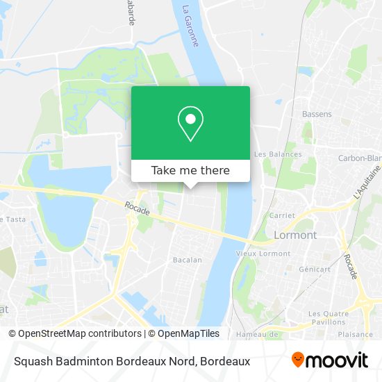 Squash Badminton Bordeaux Nord map