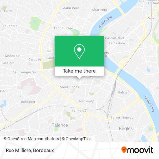 Mapa Rue Milliere