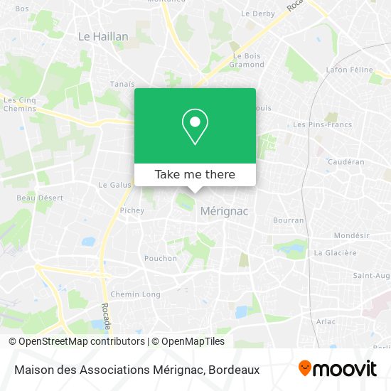 Maison des Associations Mérignac map