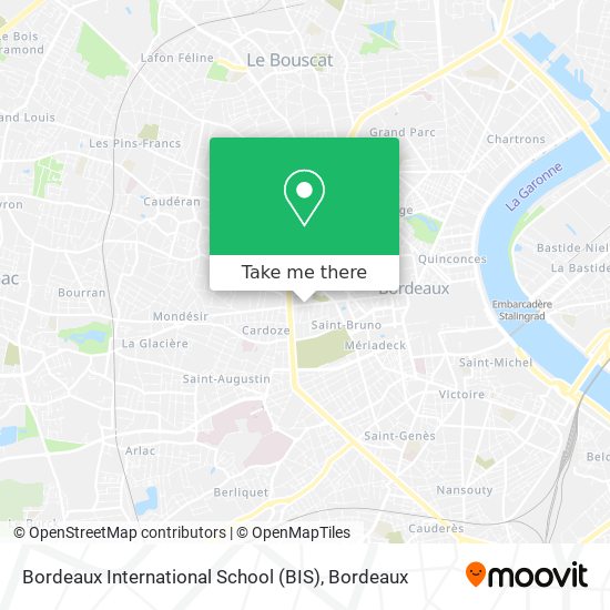 Bordeaux International School (BIS) map