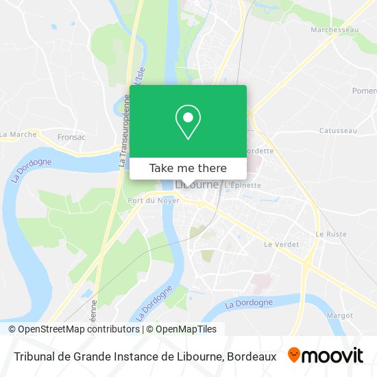Tribunal de Grande Instance de Libourne map