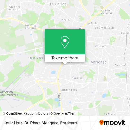 Mapa Inter Hotel Du Phare Merignac