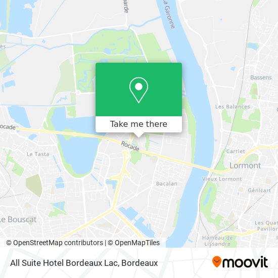 All Suite Hotel Bordeaux Lac map