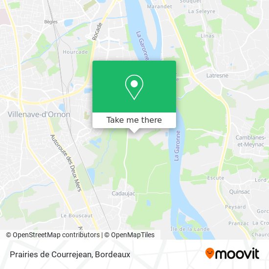 Prairies de Courrejean map