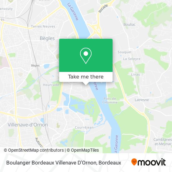 Mapa Boulanger Bordeaux Villenave D'Ornon