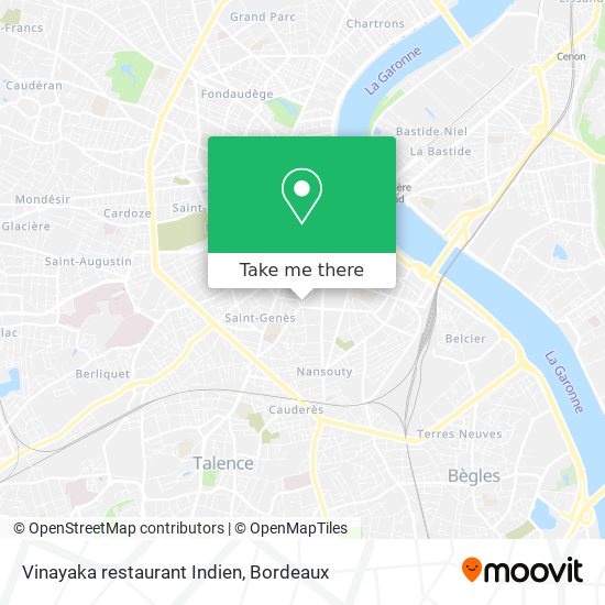 Vinayaka restaurant Indien map