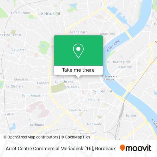 Arrêt Centre Commercial Meriadeck [16] map