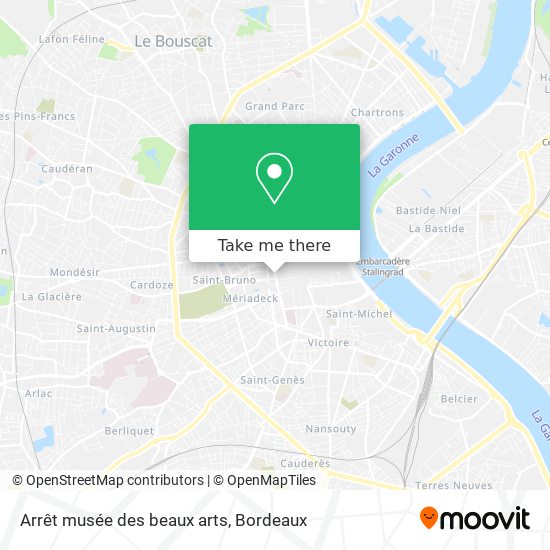 Mapa Arrêt musée des beaux arts