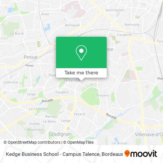 Kedge Business School - Campus Talence map