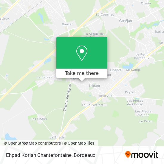Ehpad Korian Chantefontaine map