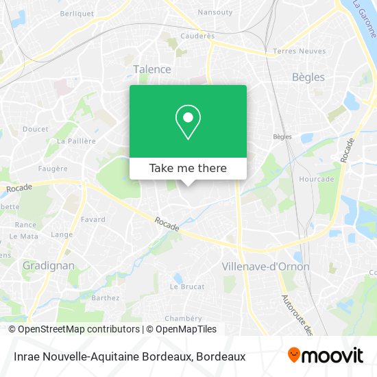 Inrae Nouvelle-Aquitaine Bordeaux map