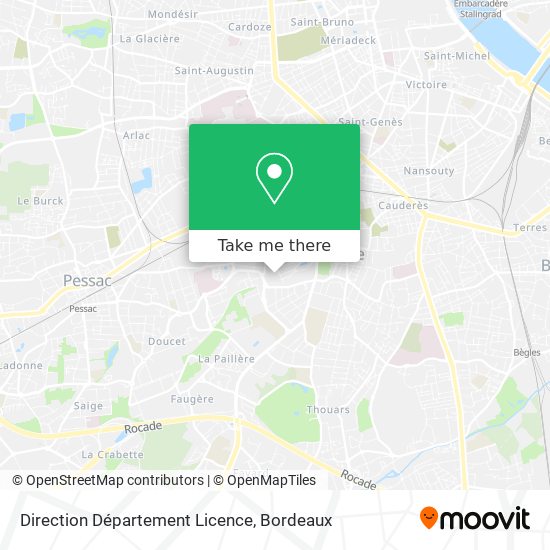 Direction Département Licence map