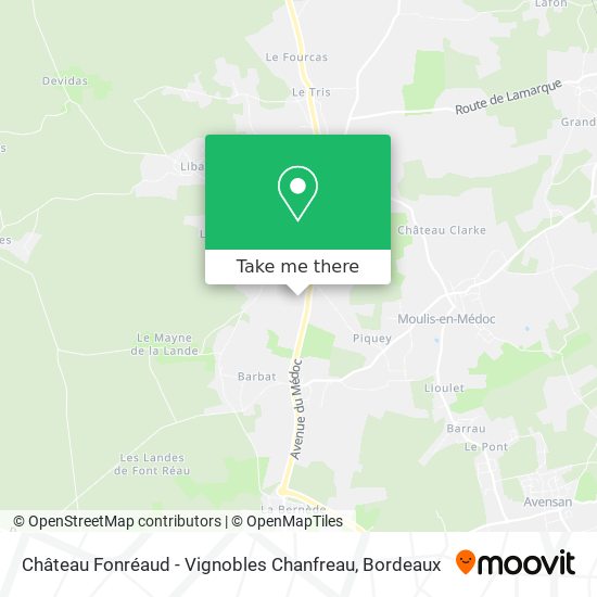 Château Fonréaud - Vignobles Chanfreau map