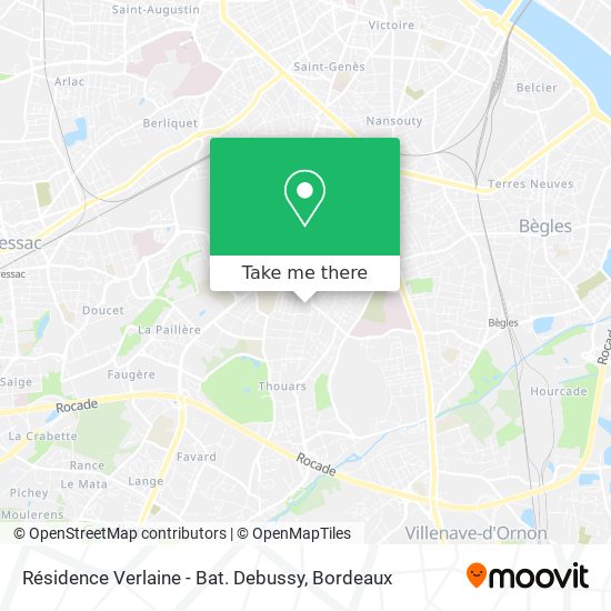 Résidence Verlaine - Bat. Debussy map