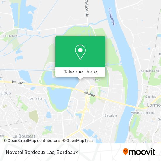 Novotel Bordeaux Lac map