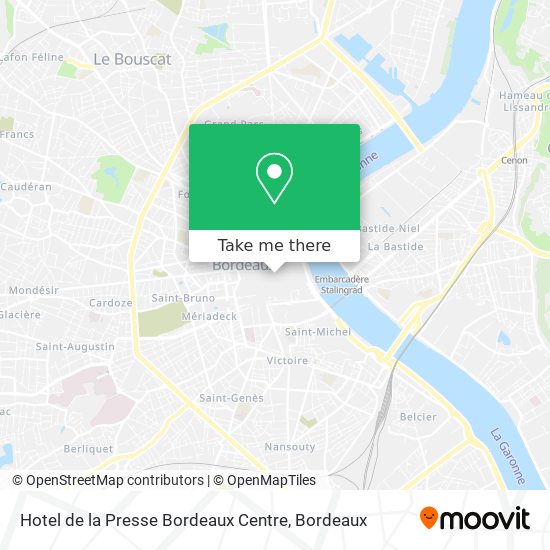 Hotel de la Presse Bordeaux Centre map