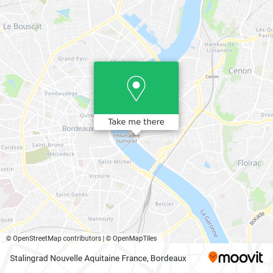 Stalingrad Nouvelle Aquitaine France map