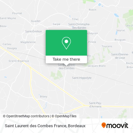 Saint Laurent des Combes France map