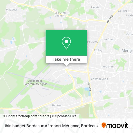 ibis budget Bordeaux Aéroport Mérignac map