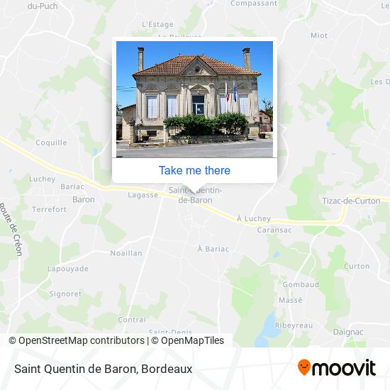 Mapa Saint Quentin de Baron