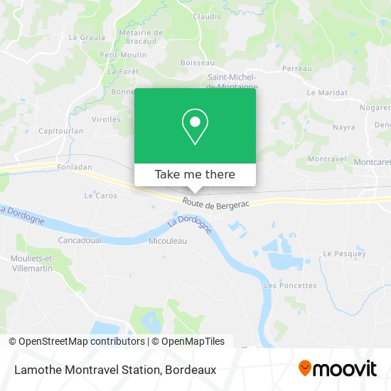 Lamothe Montravel Station map