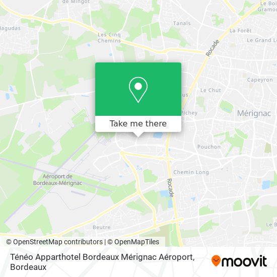 Ténéo Apparthotel Bordeaux Mérignac Aéroport map