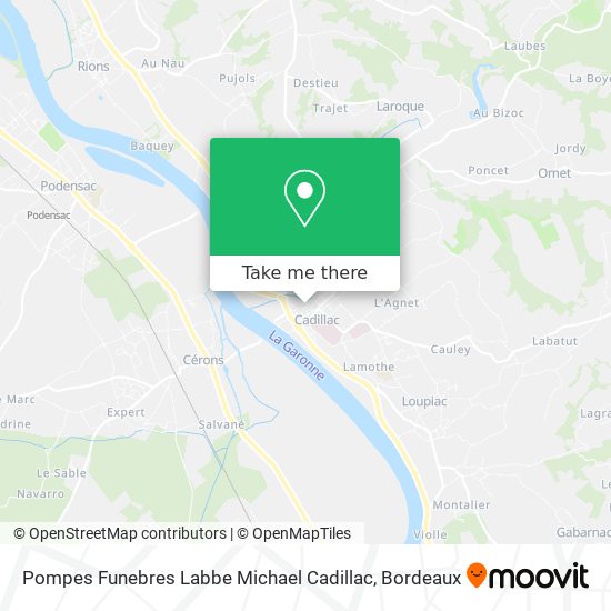 Mapa Pompes Funebres Labbe Michael Cadillac