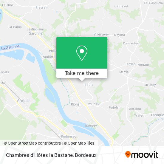 Chambres d'Hôtes la Bastane map