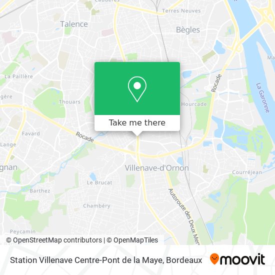 Station Villenave Centre-Pont de la Maye map