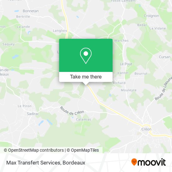 Max Transfert Services map