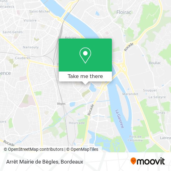 Arrêt Mairie de Bègles map