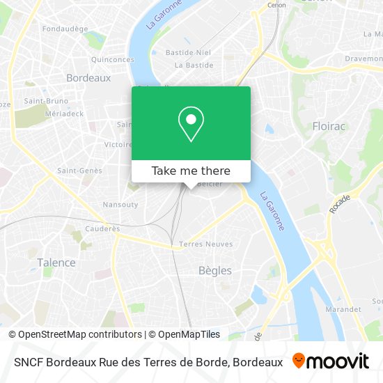 SNCF Bordeaux Rue des Terres de Borde map