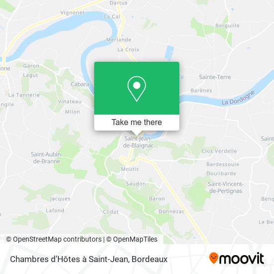 Mapa Chambres d'Hôtes à Saint-Jean