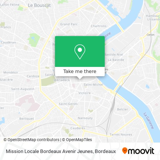 Mission Locale Bordeaux Avenir Jeunes map
