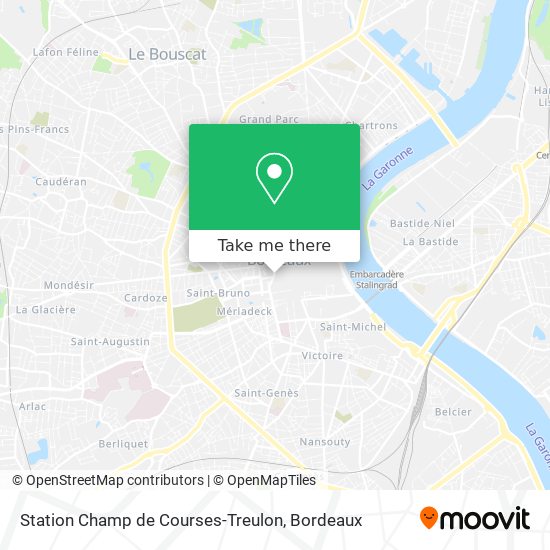 Station Champ de Courses-Treulon map